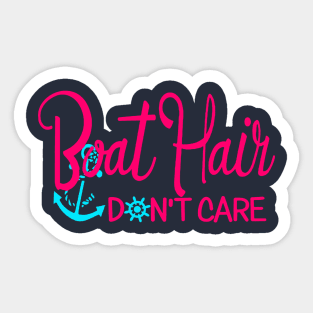 Boat Hair Pink Sticker